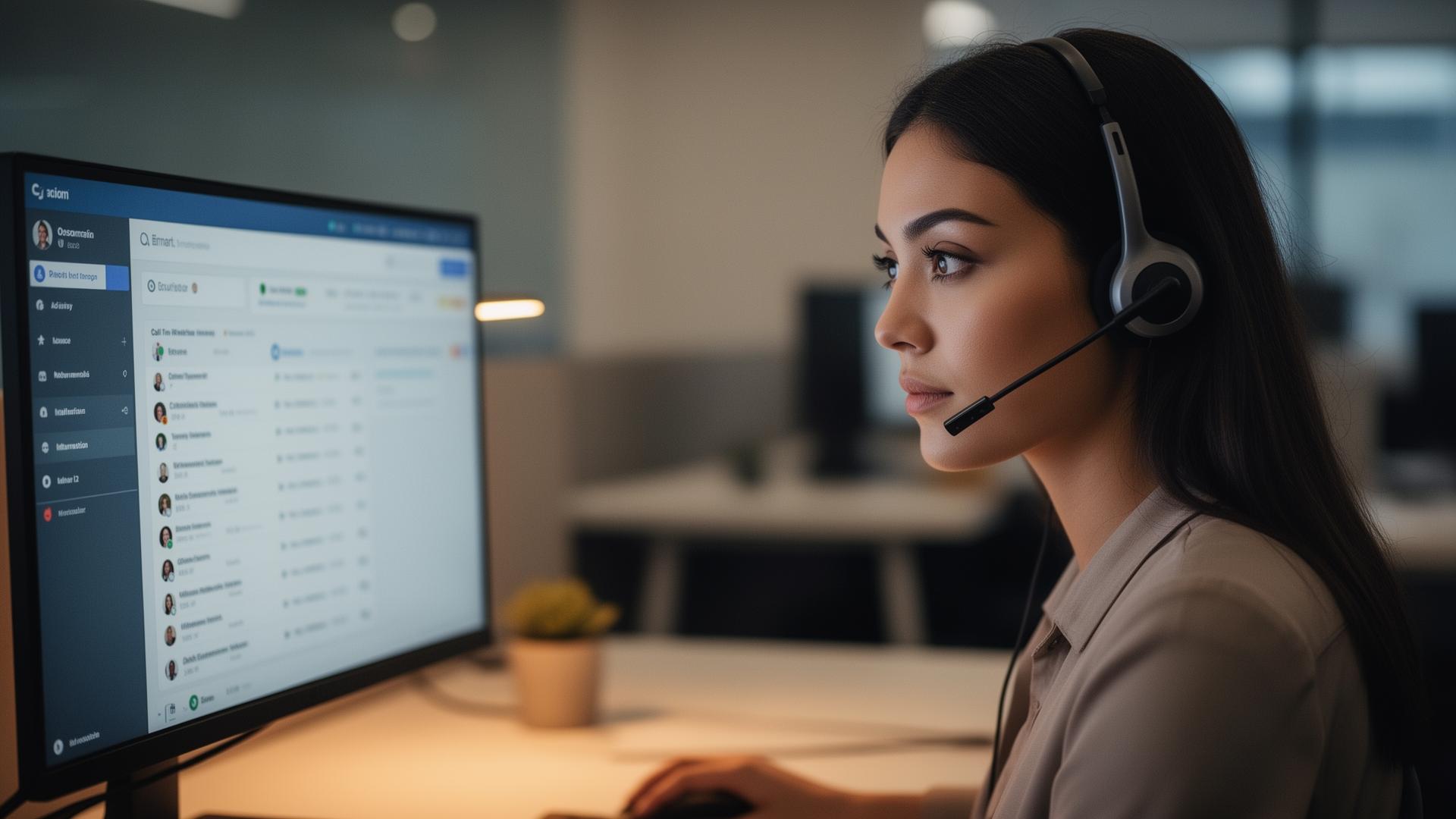 Lead qualification agent working at a URBLD workstation